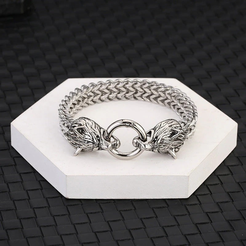 Viking Wolf Head Bracelet-🔥49%-Off🔥