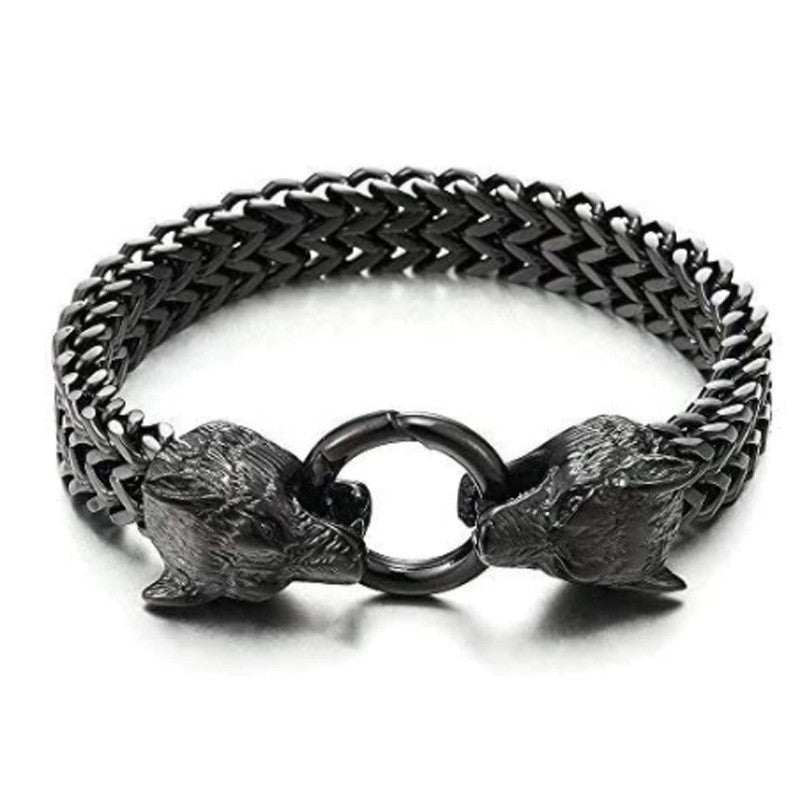 Viking Wolf Head Bracelet-🔥49%-Off🔥
