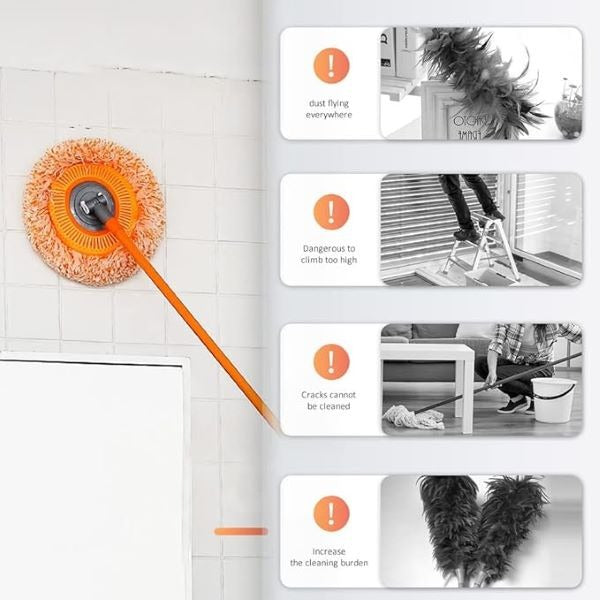 360-degree rotating, adjustable cleaning mop