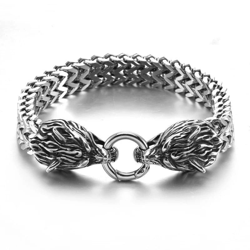 Viking Wolf Head Bracelet-🔥49%-Off🔥