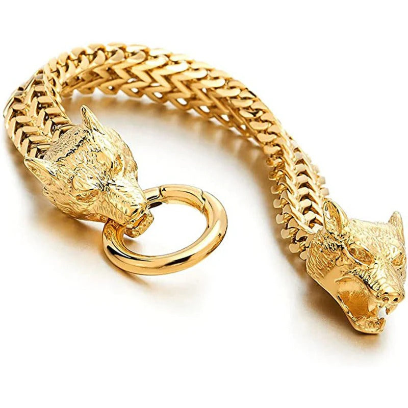 Viking Wolf Head Bracelet-🔥49%-Off🔥