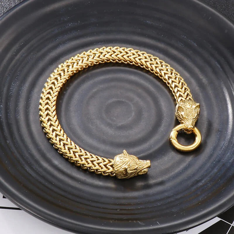Viking Wolf Head Bracelet-🔥49%-Off🔥