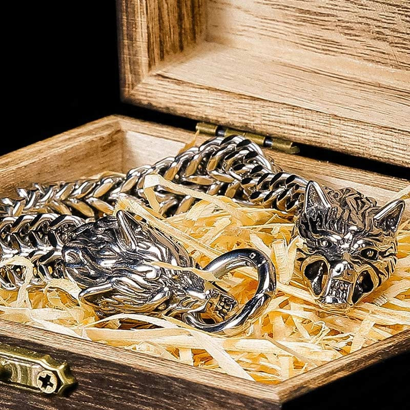Viking Wolf Head Bracelet-🔥49%-Off🔥